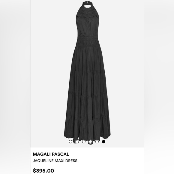 NWT MAGALI PASCAL Jaqueline Jacqueline COTTON tiered ruched maxi dress gown - Picture 10 of 16